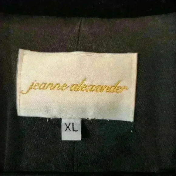 Vintage 90s Y2K  Jeanne Alexander Luxe Velvet and Satin Black Jacket Size XL - Picture 2 of 4
